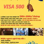 VISA 500 – DU HỌC NGHỀ VỪA HỌC VỪA LÀM – KẾT HỢP ĐỊNH CƯ